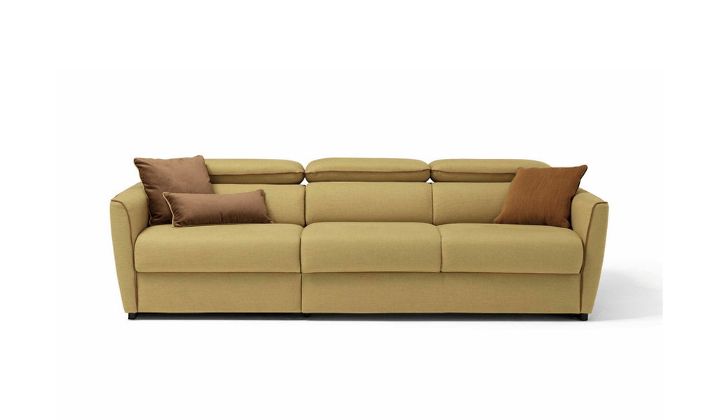 Offerta divano letto con sistema relax MADRID. Comodissimo divano letto con postazione relax elettrica. Tessuto sfoderabile. 100% made in Italy