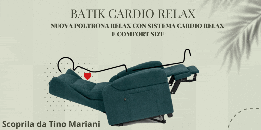 Nuova Collezione Poltrone Relax Elettriche Tino Mariani Batik cardio relax