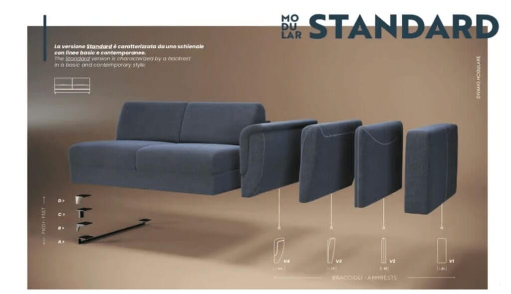 Letto Divano Modular Standard Tino Mariani