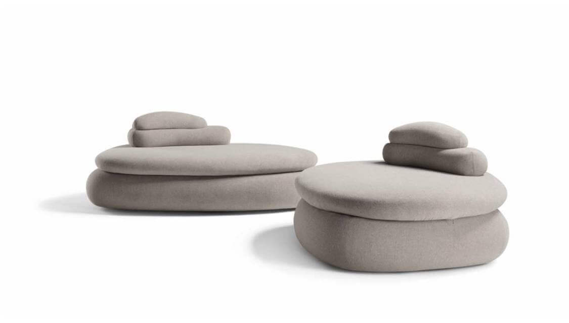 Pouf Contenitore Stone In Tessuto Sfoderabile Tino Mariani dal design moderno ed attuale, disponibile in negozio a Lissone